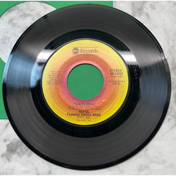 Rufus with Chaka Khan Hollywood / Earth Song 45 Disco Soul 1977 ABC Records - Picture 6 of 6